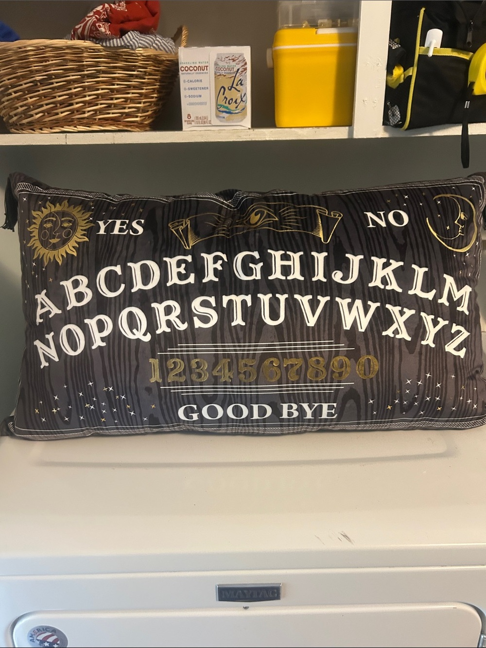 Black Ouija Board Decorative Pillow - Home Holiday